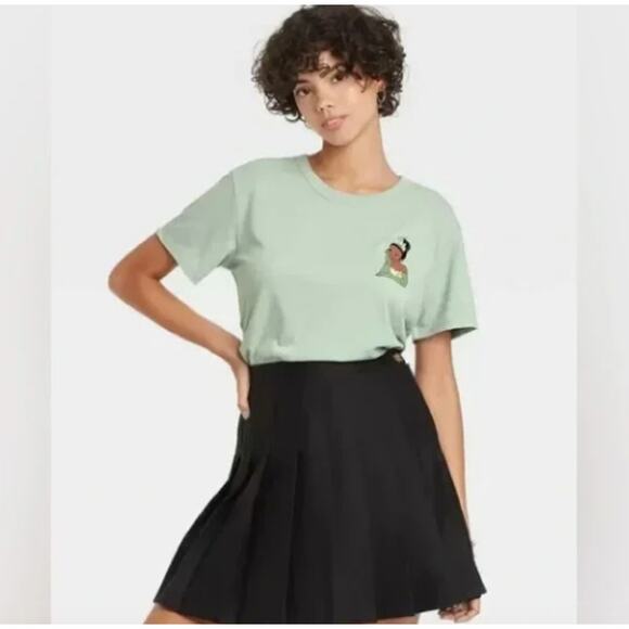 NWT Disney Princess Tiana Aqua Gray Short Sleeve T-Shirt Size: Small - Picture 2 of 12
